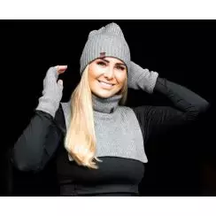 Back on Track - Halsedisse One Size (med uld) - Grå / Mørkegrå - 