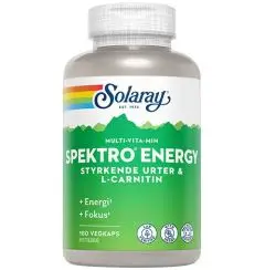 Solaray Spektro Energy - 4 energiurter, L-Garnithin, vitaminer og mineraler - 180 tab. - Tilskud / produkter til dig